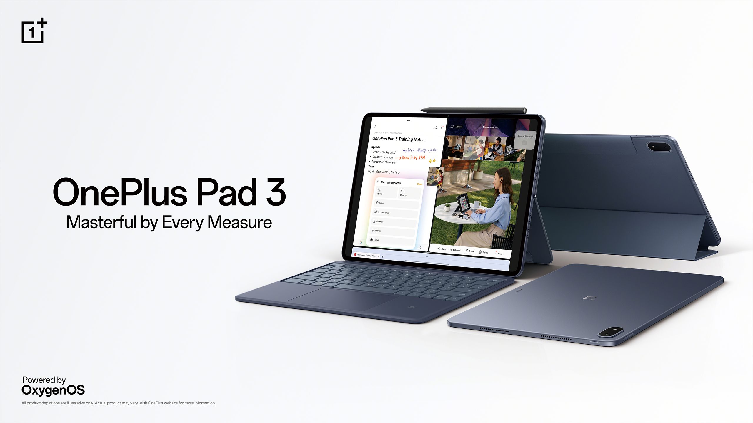OnePlus Pad 3 with keyboard folio.