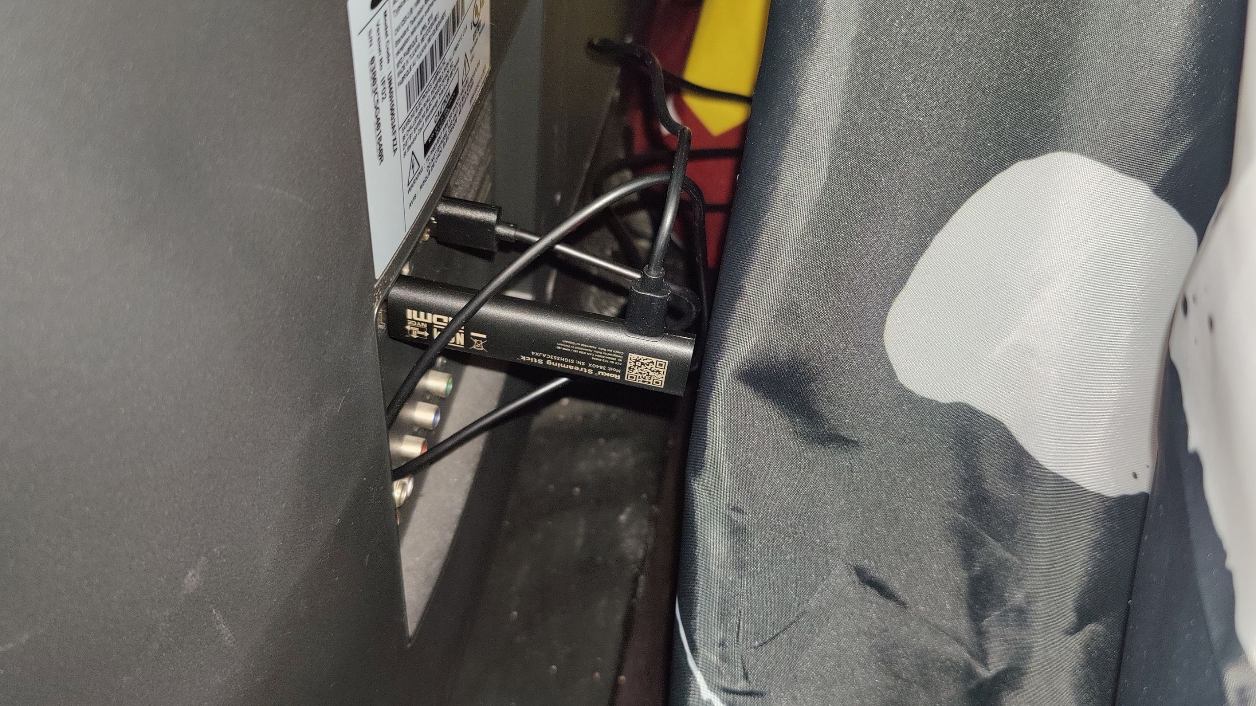 Roku Streaming Stick plugged in