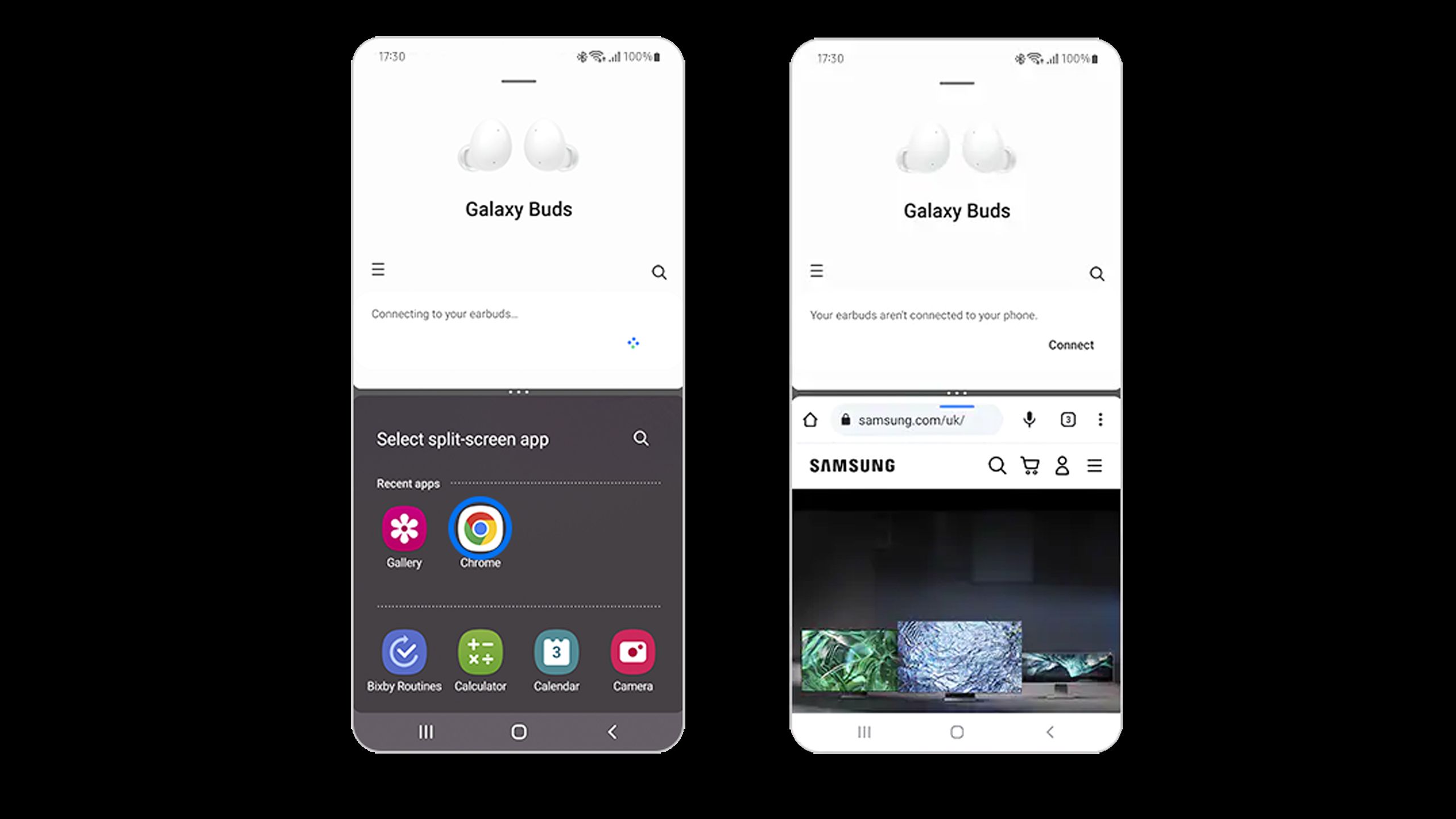 Samsung's Multi-Window option in One UI.