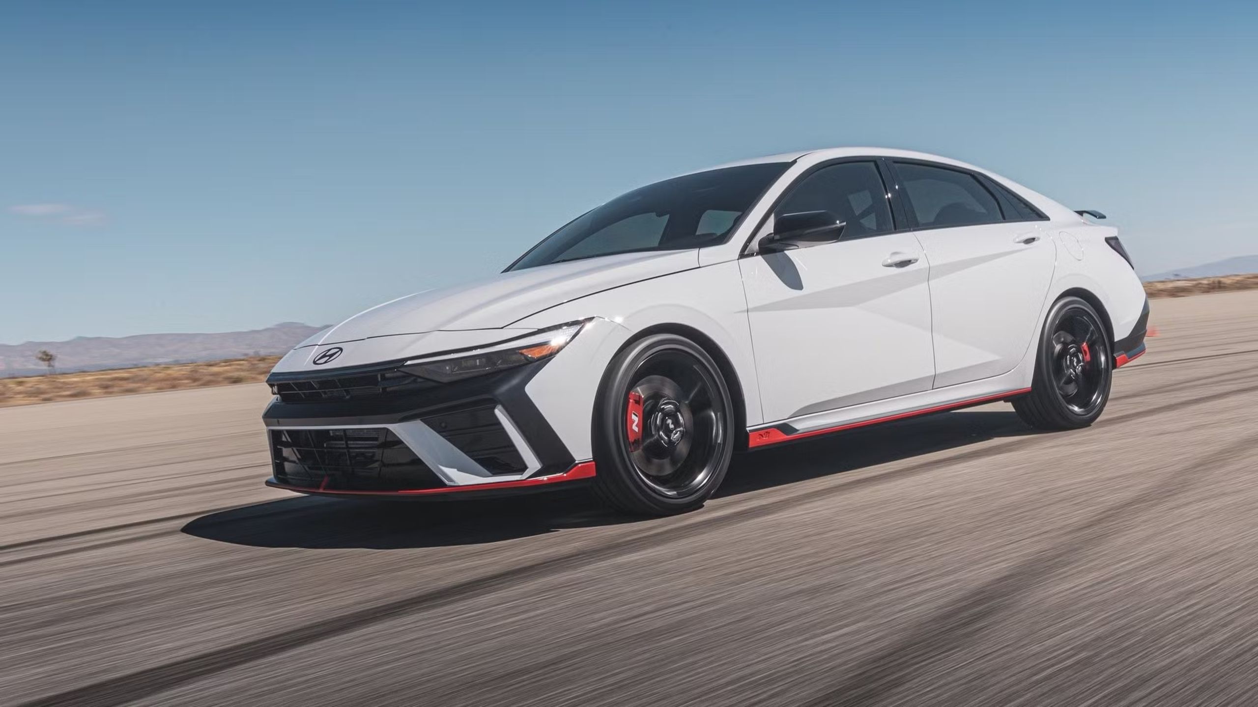 Side view of the Hyundai Elantra N.