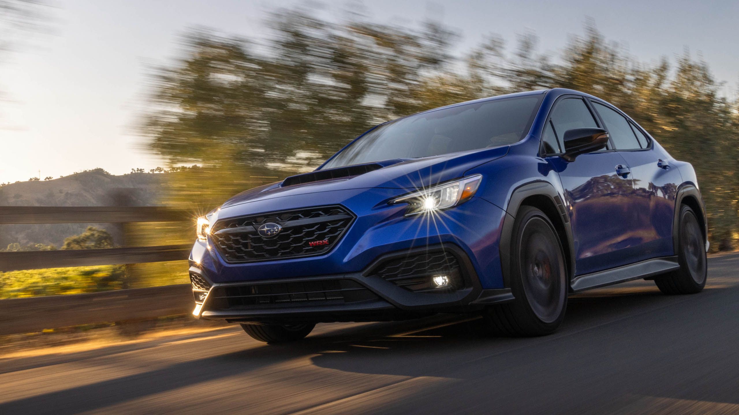 2025 Subaru WRX driving fast