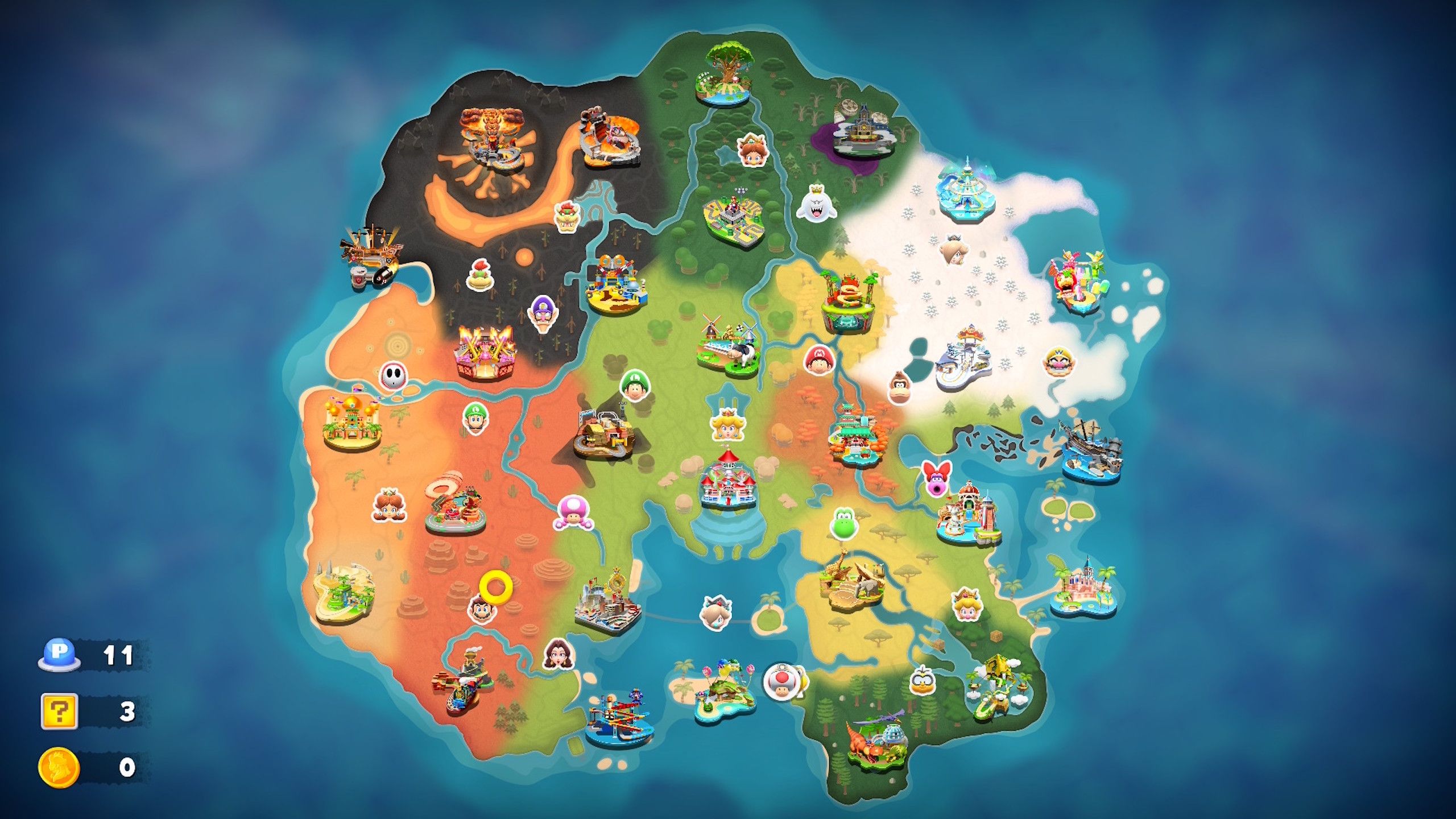 The Free Roam map in Mario Kart World.