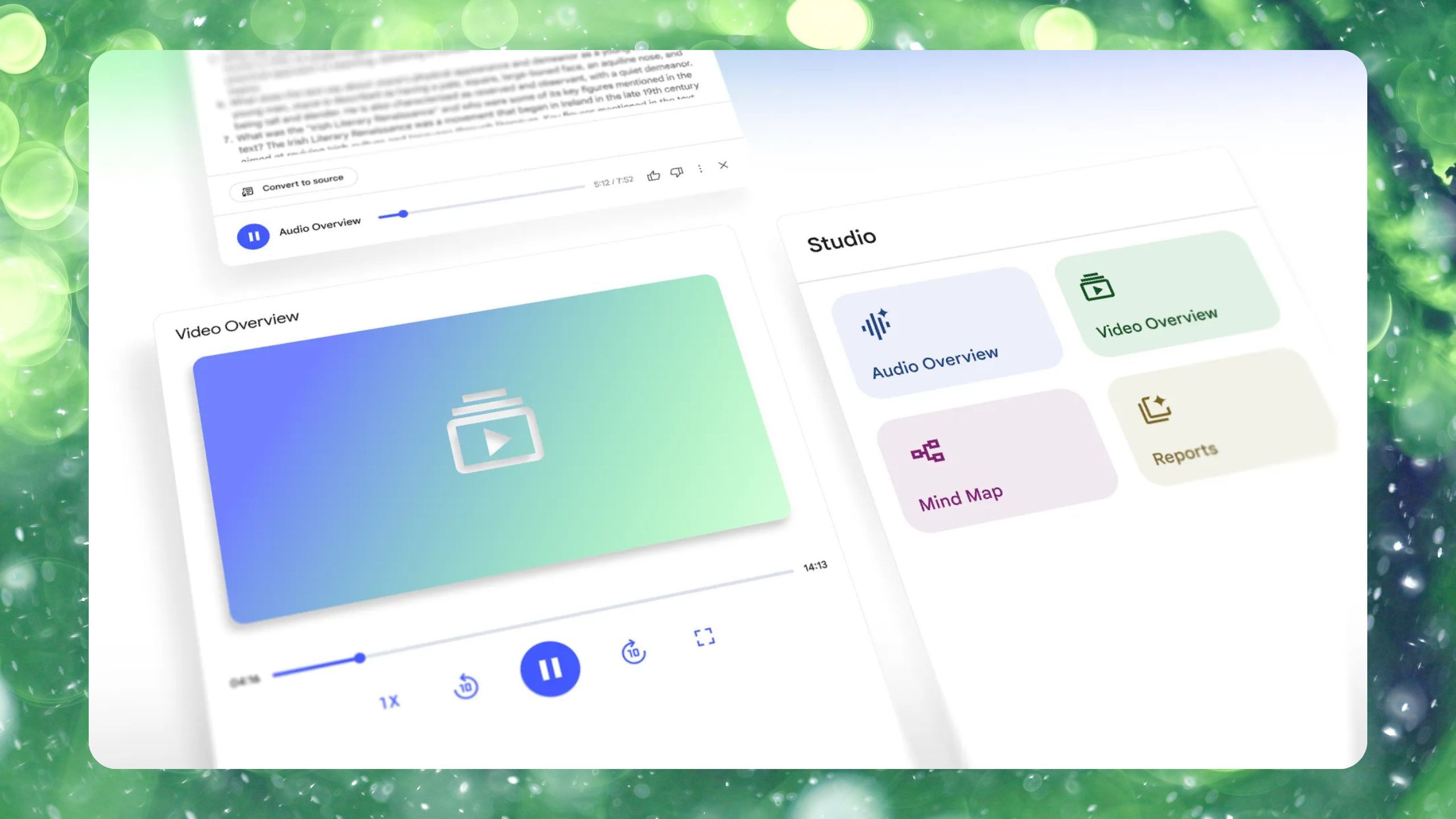 The new Video Overview feature in NotebookLM.