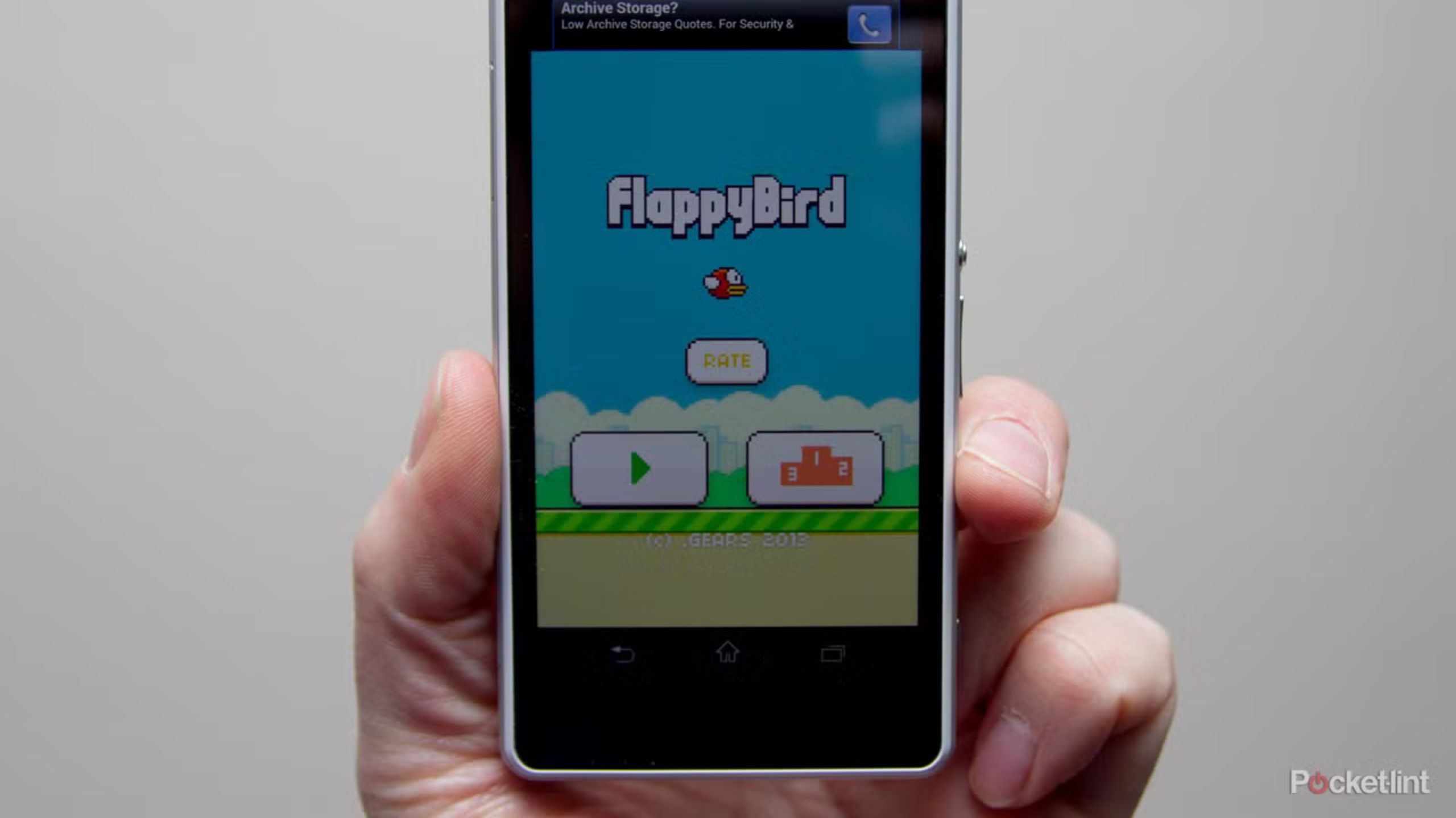 Flappy Bird on a Sony phone.