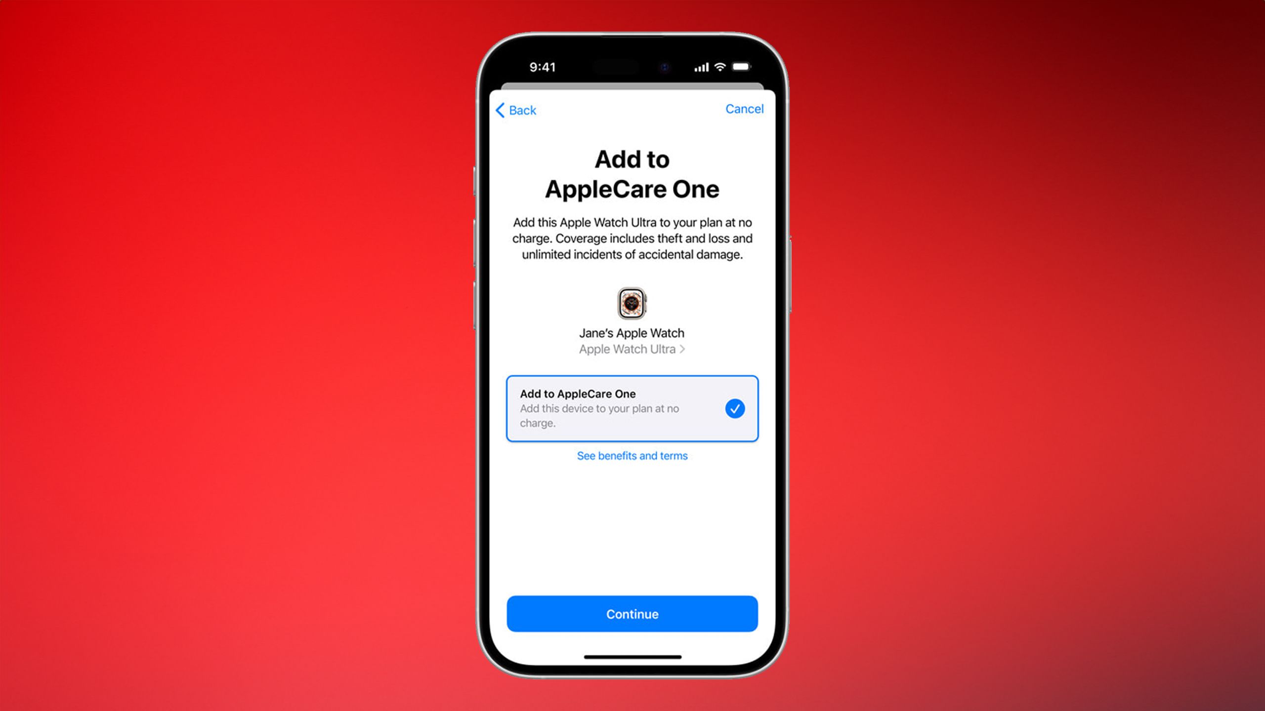 AppleCare One on iPhone.