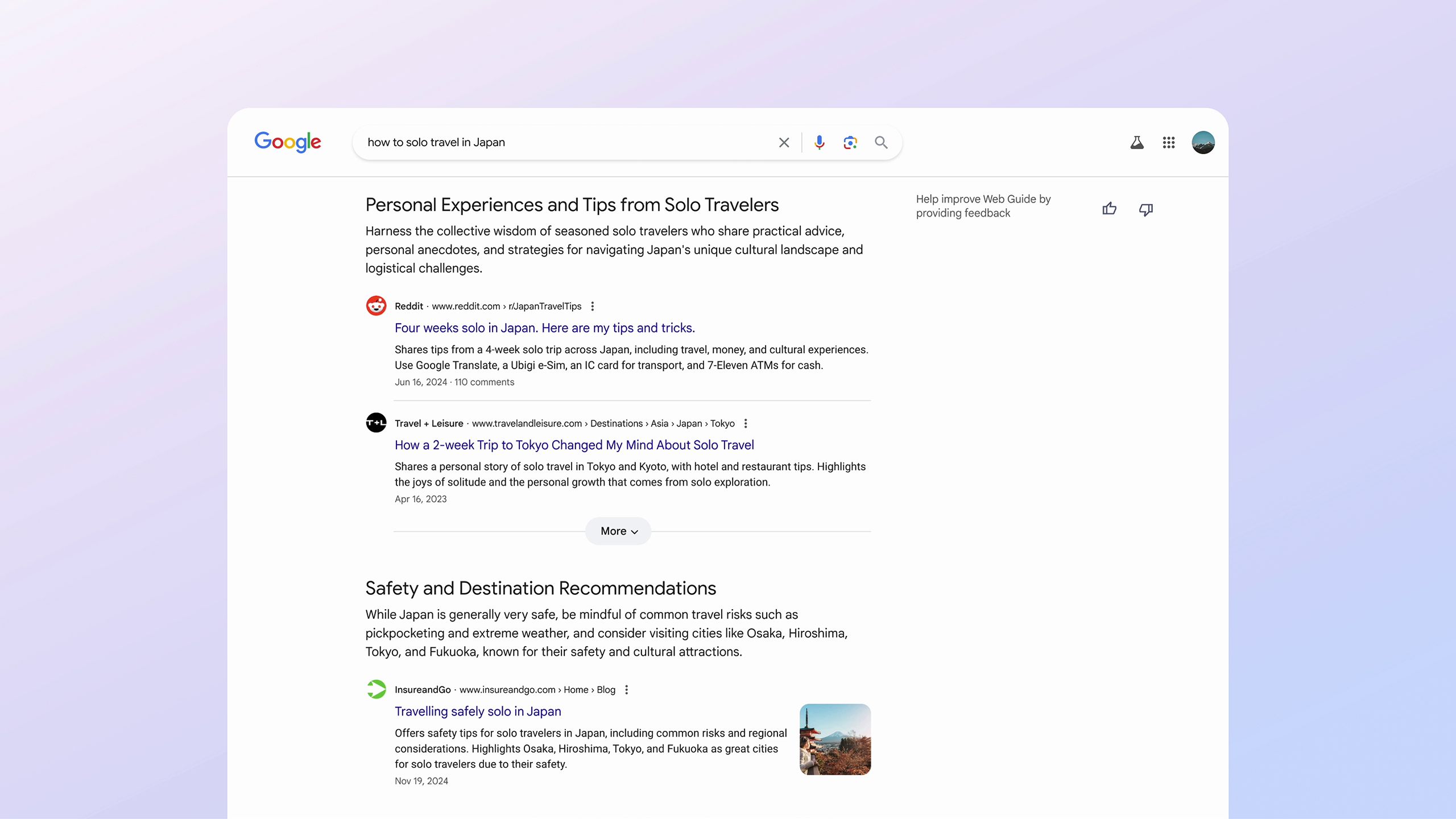 Google Web Guide.
