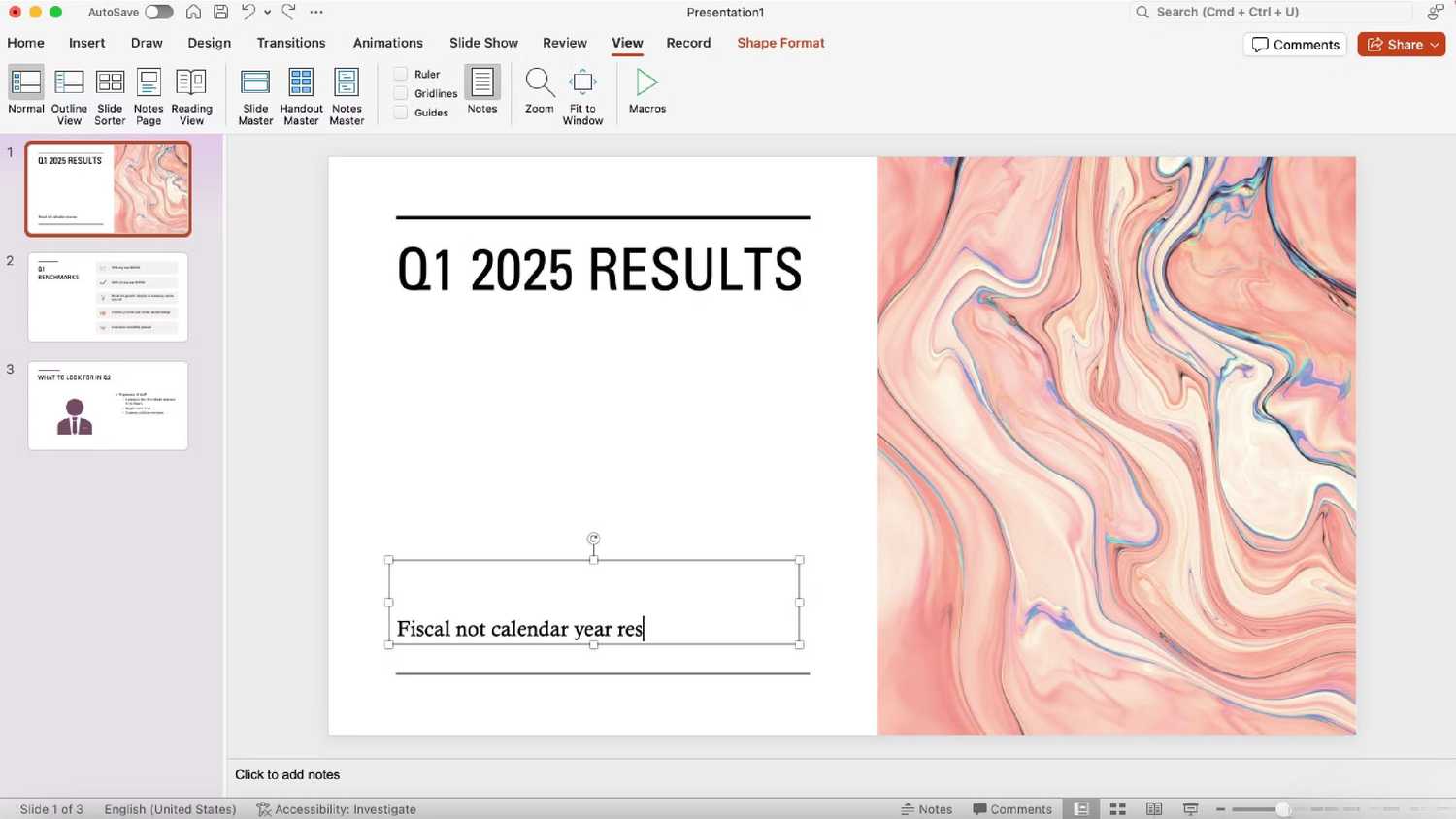 A powerpoint presentation slide. 