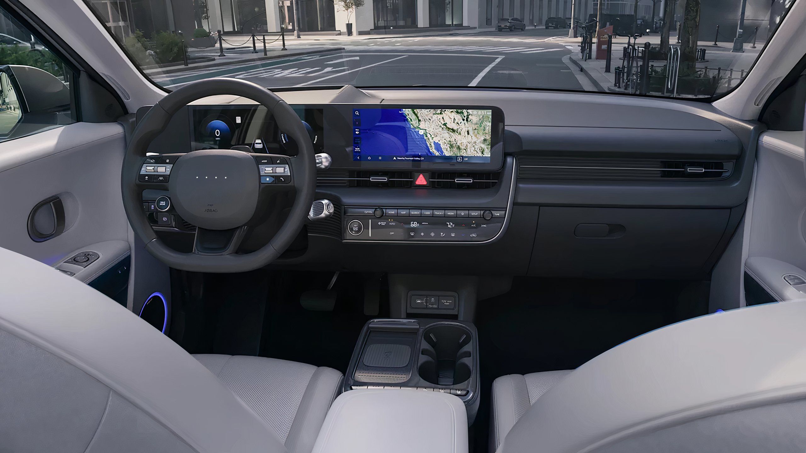 A still photo of the Hyundai Ioniq 5 interior. 