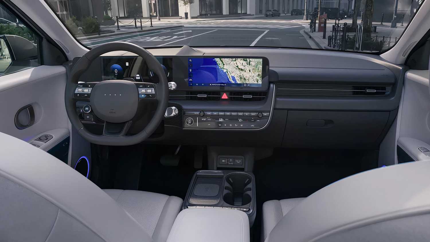 A still photo of the Hyundai Ioniq 5 interior.