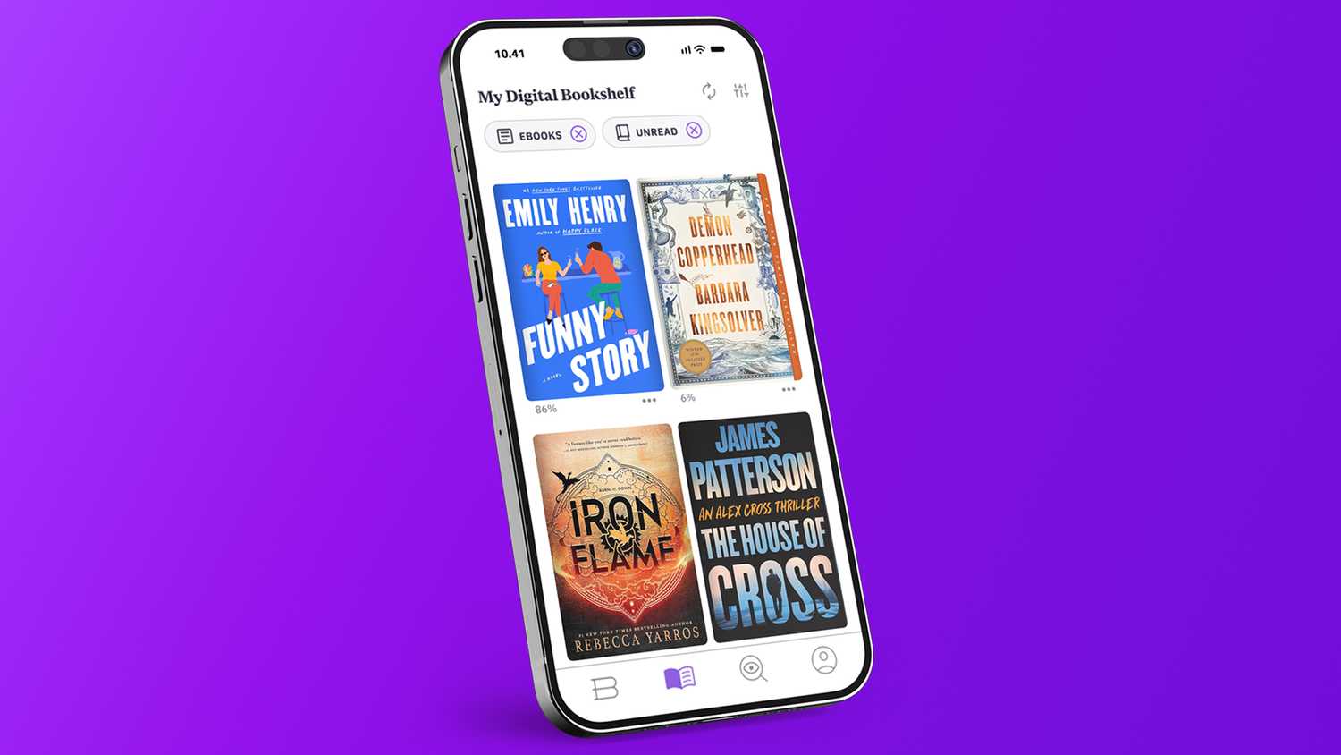 Bookshop.org e-book app.