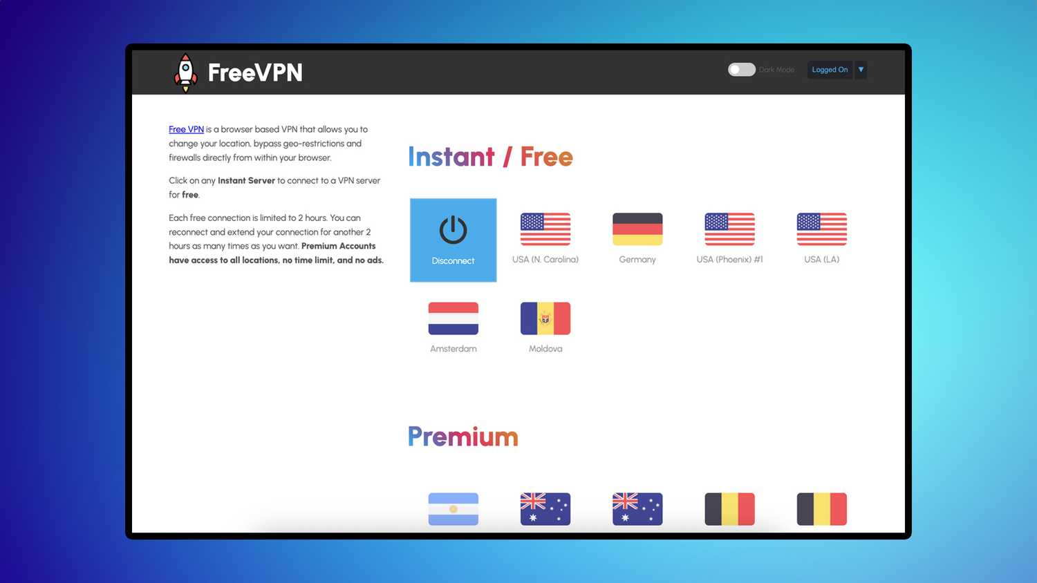 FreeVPN.One extension on Chrome that has security threats.