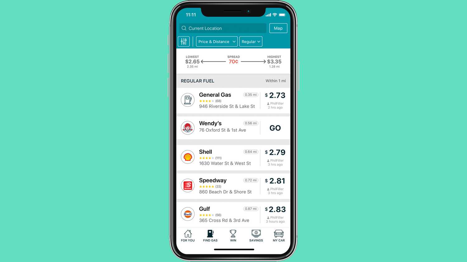 gasbuddy screen