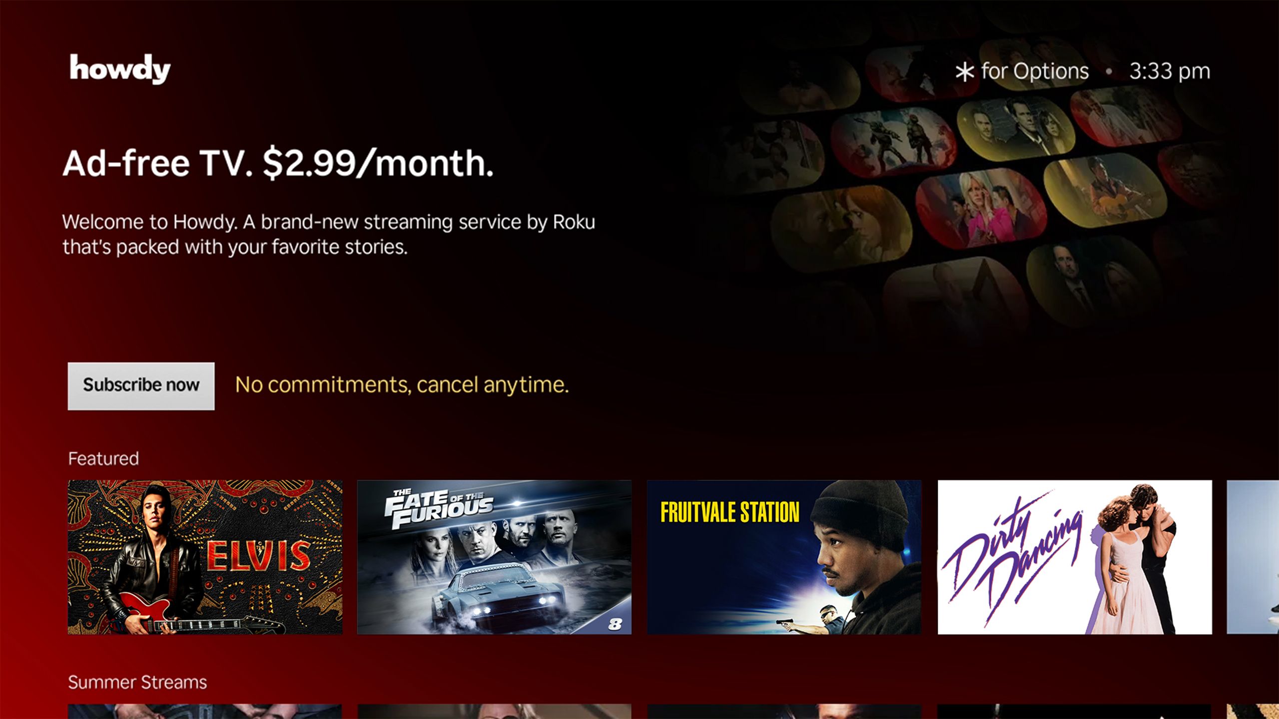 Howdy streaming service.