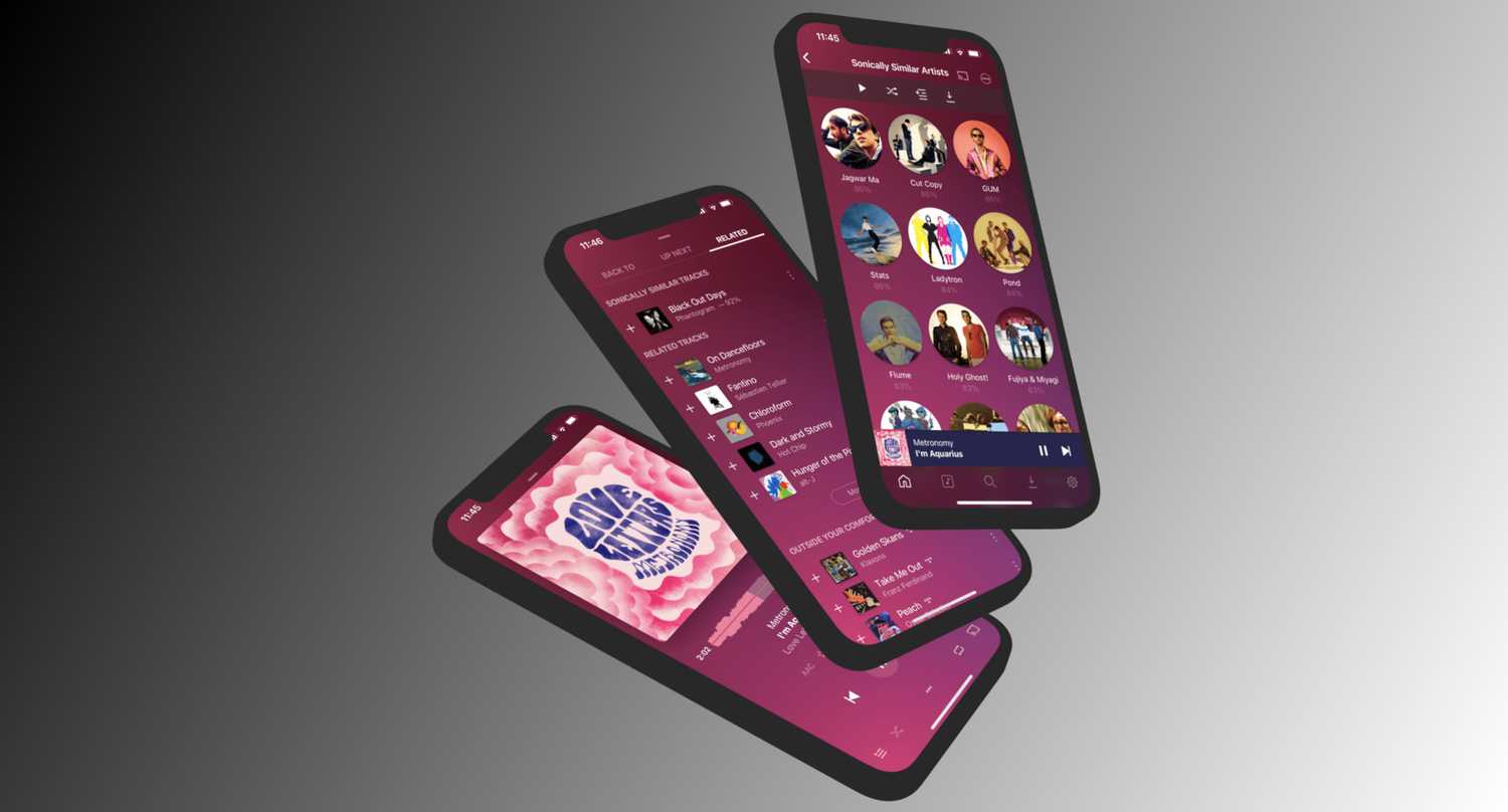Plexamp running on an iPhone.