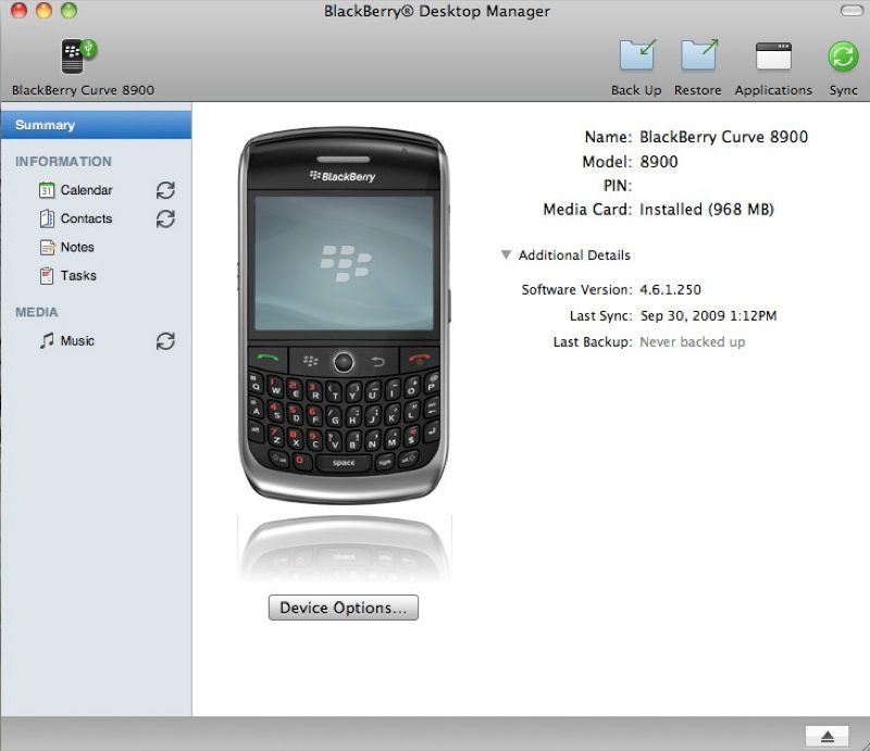 free download blackberry desktop manager for mac os x