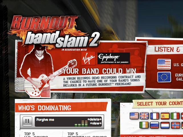 ea turn to myspace with burnout bandslam 2 for game soundtrack image 1