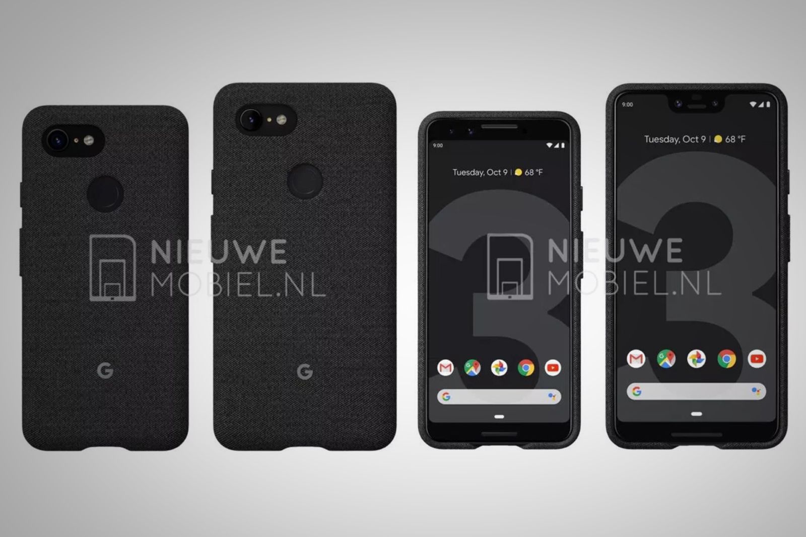 Heres the Google Pixel 3 and Pixel 3 XL side by side in new leak image 1