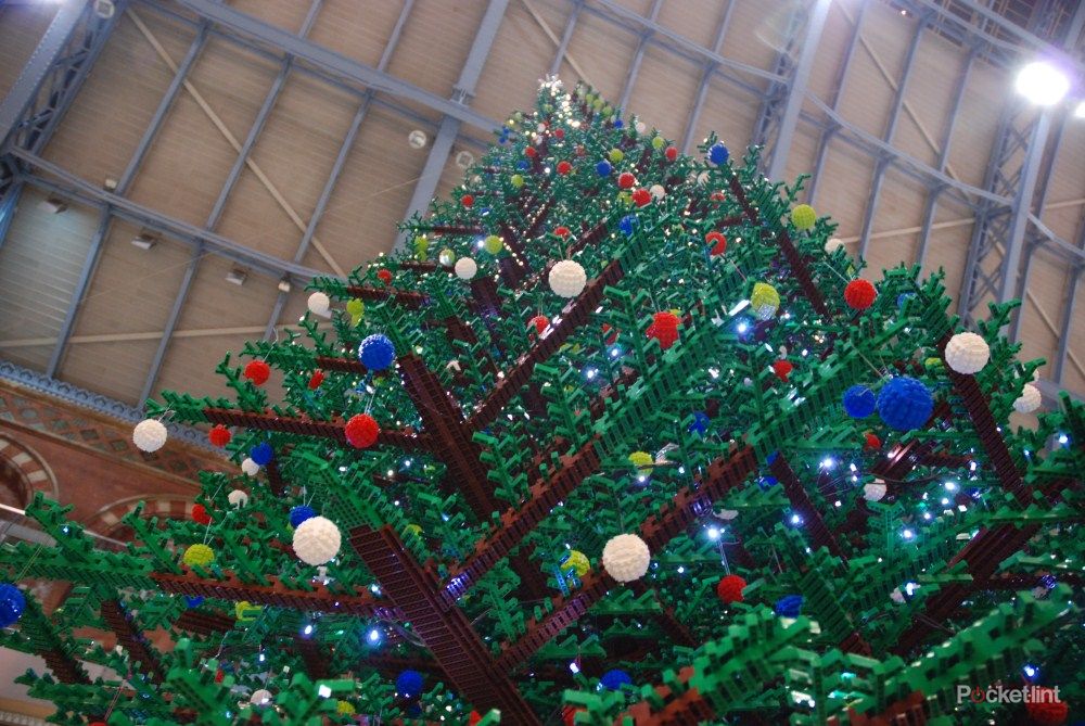 lego christmas tree decks the halls at st pancras station image 1
