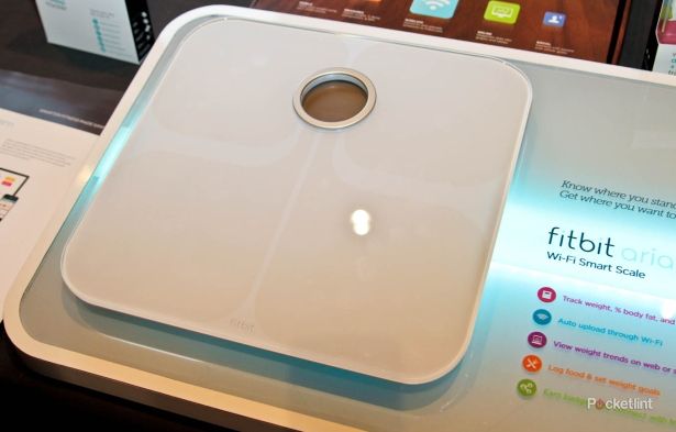 fitbit aria wi fi scale shares weight with the web foursquare for fatties image 1