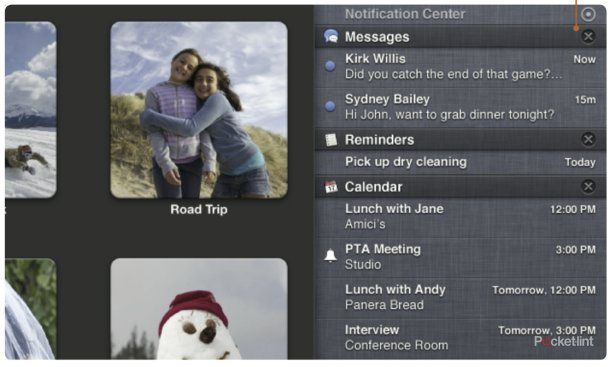 ios style notifications hit os x mountain lion in new notification center image 1