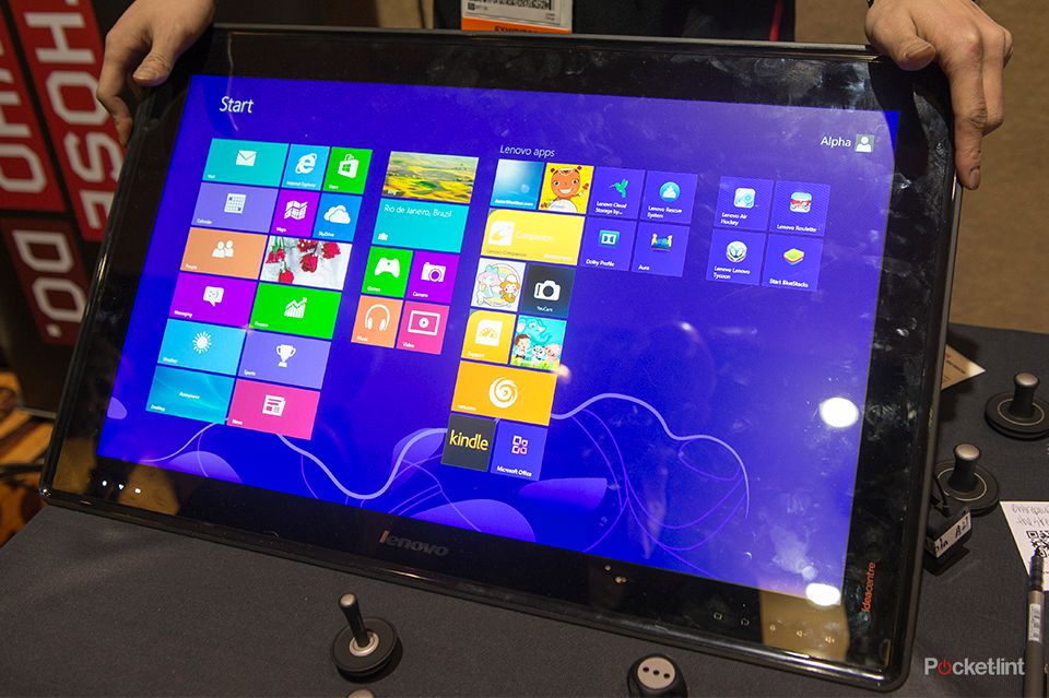 lenovo ideacentre horizon 27 inch tabletop all in one pc pictures and hands on image 1