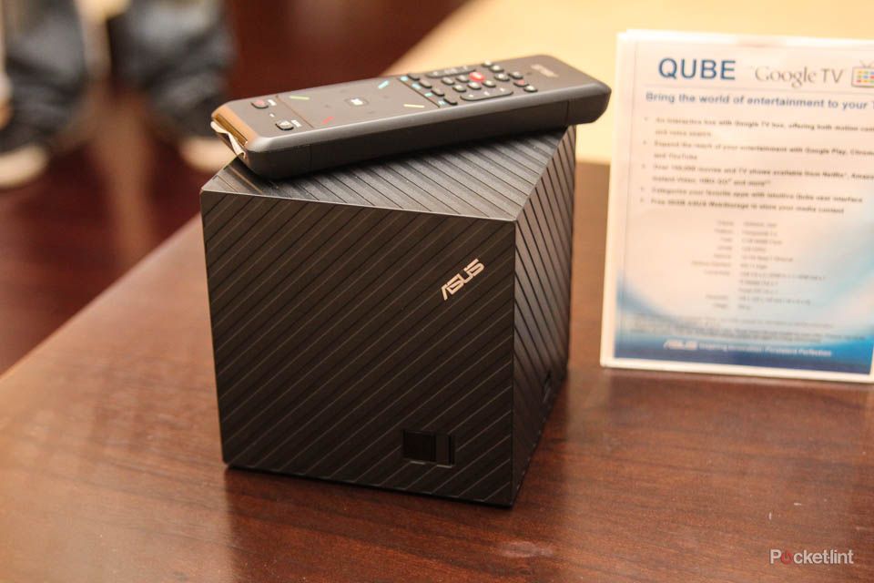 asus qube google tv gets a new face at ces we go hands on image 1