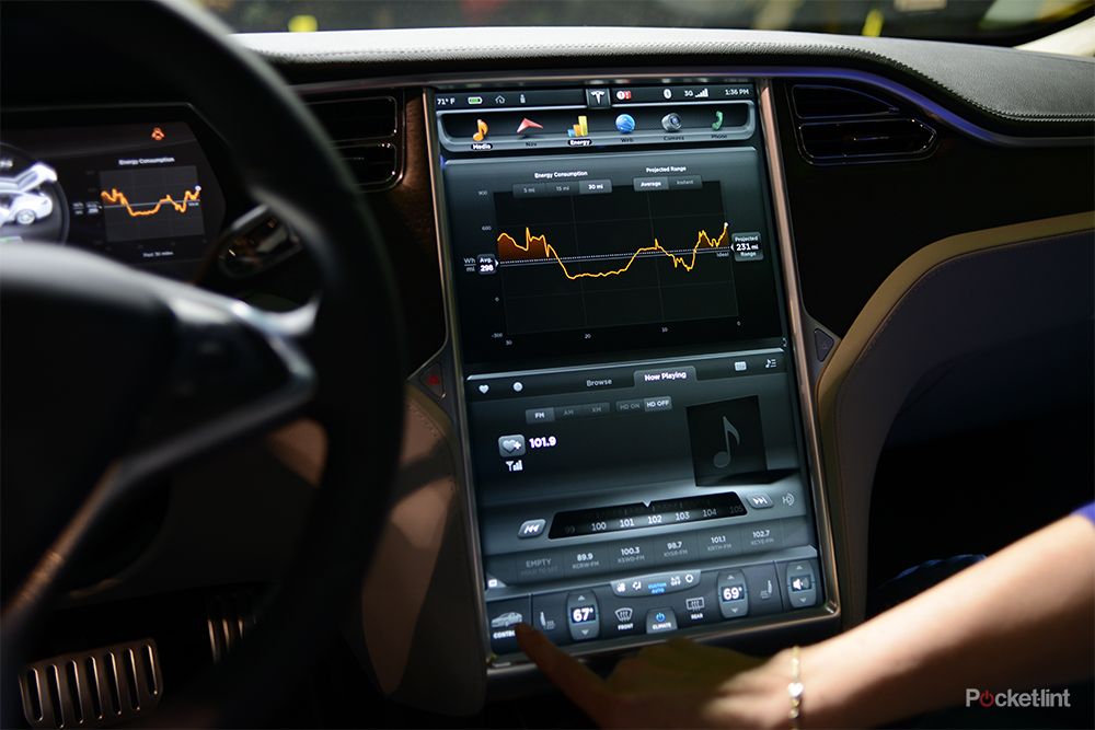 Tesla in-car display