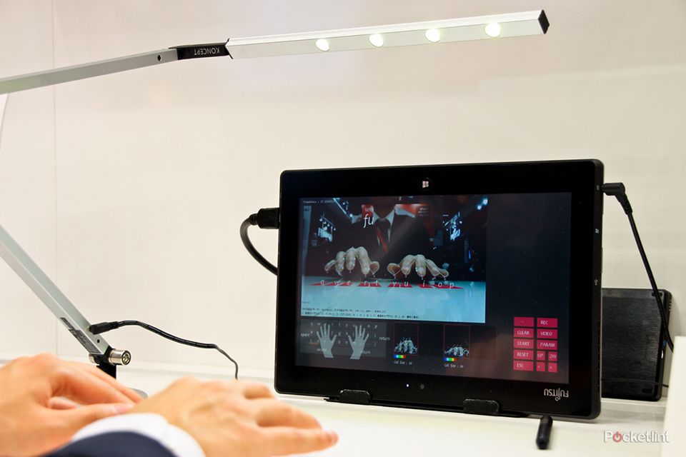 fujitsu gesture keyboard for tablets and smartphones works from existing camera image 1