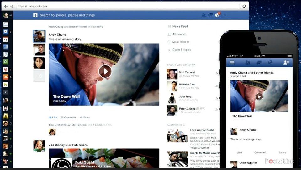 facebook news feed updated with a fresher new look image 1