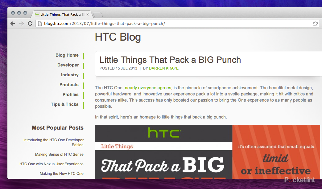 htc accidentally publishes blog post to tease htc one mini update  image 1