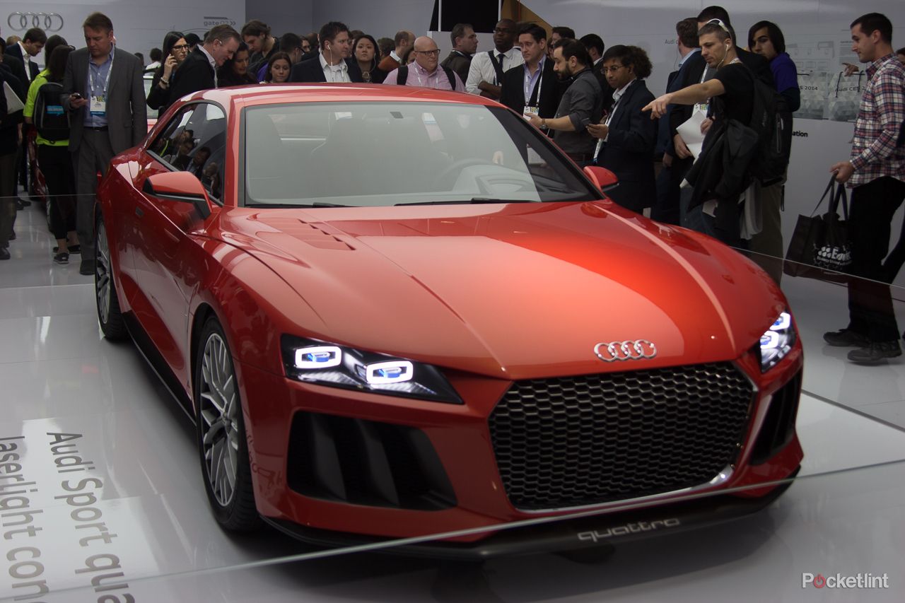 audi unveils stylish laser headlights at ces will come to production cars image 1