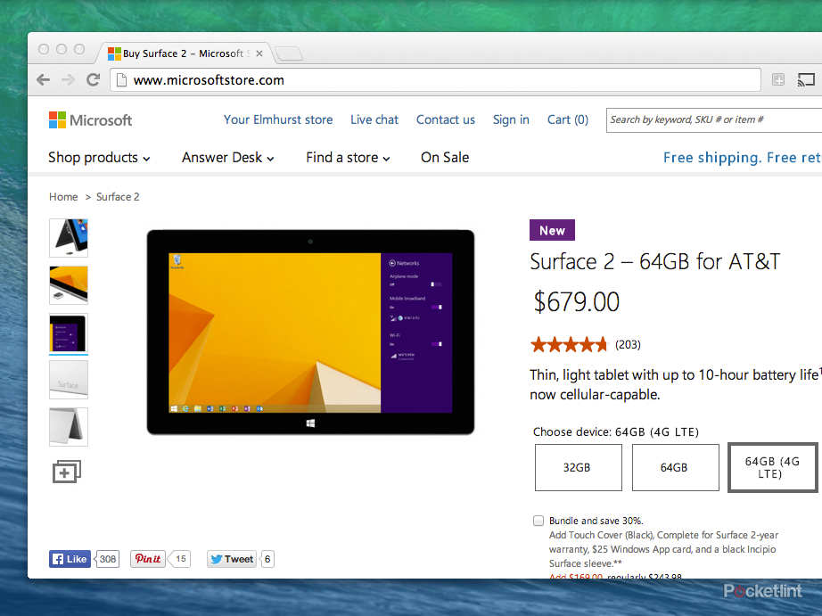 new microsoft surface 2 landing in us on 18 march with built in at t 4g lte image 1