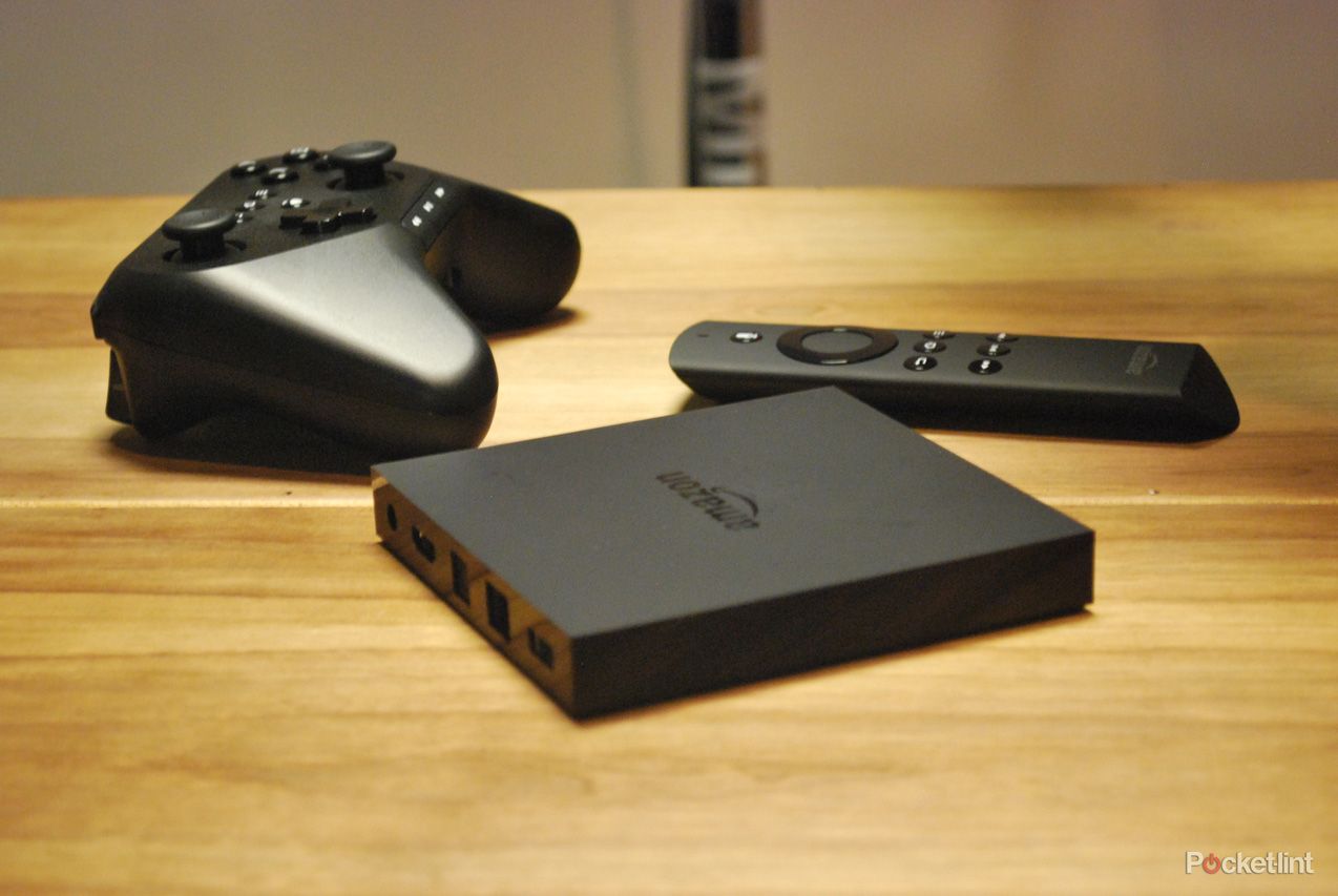 amazon fire tv streaming box and game controller pictures and hands on image 1