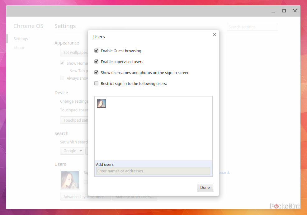 chrome os adds handy features multi user login settings window and more image 1