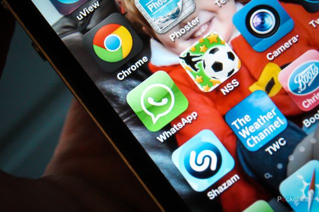WhatsApp app icon on an iPhone