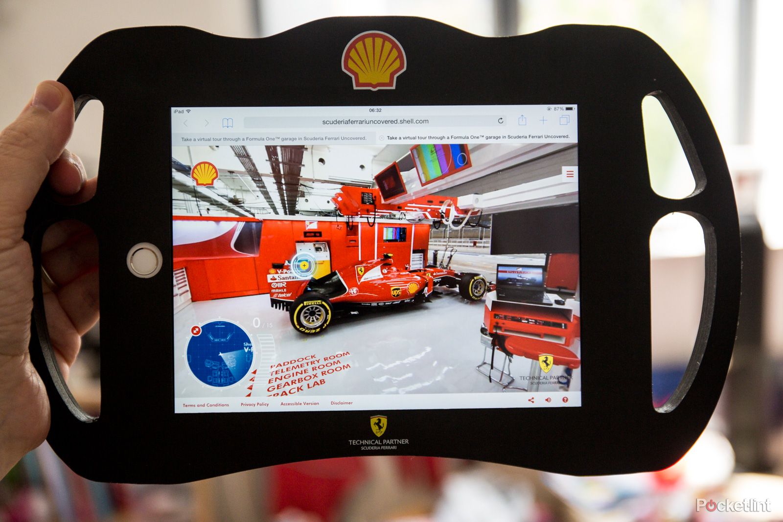 shell and ferrari team for incredible interactive f1 garage tour works great on phone or tablet image 1