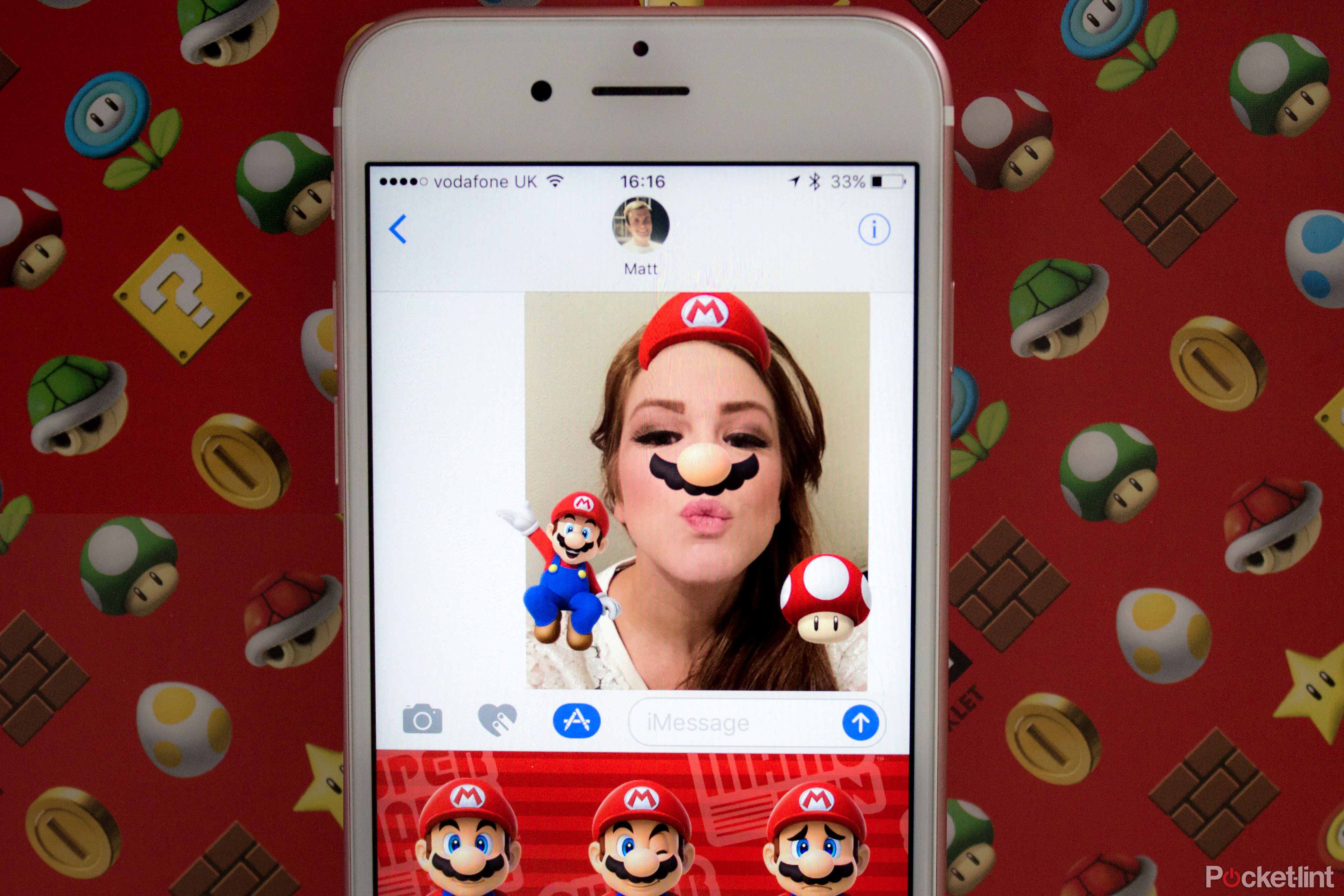 how to add mario stickers to your photos in ios 10 messages image 1