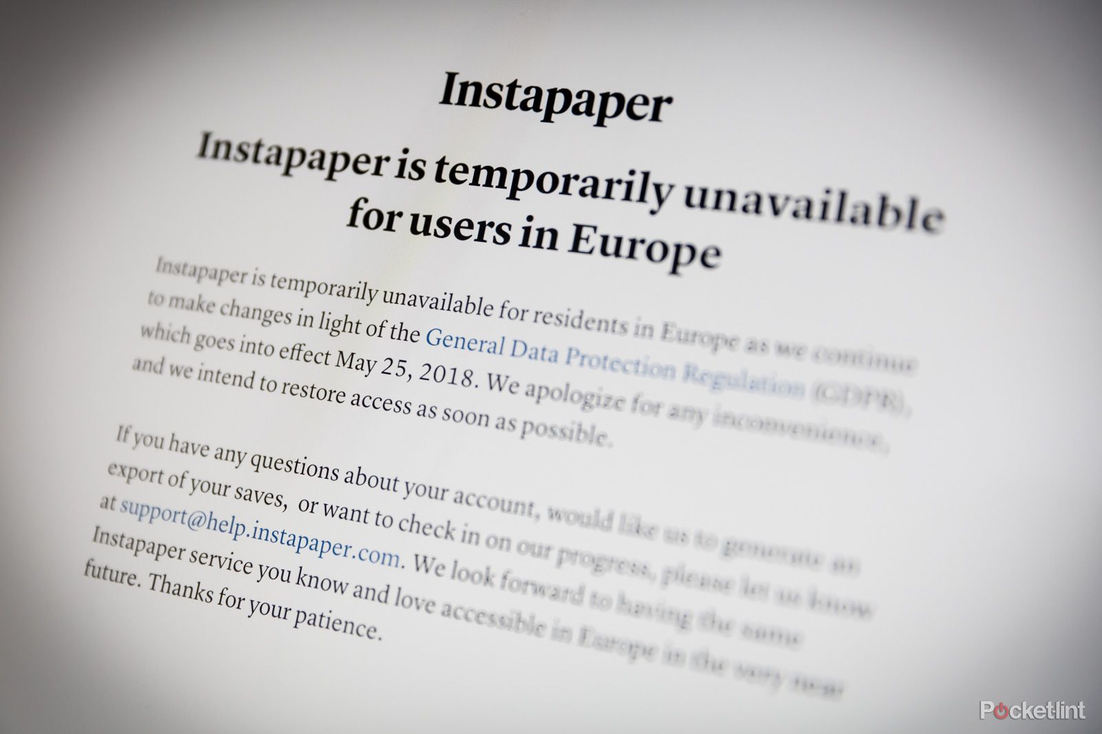 How To Get Round The Instapaper Outage In Europe image 1