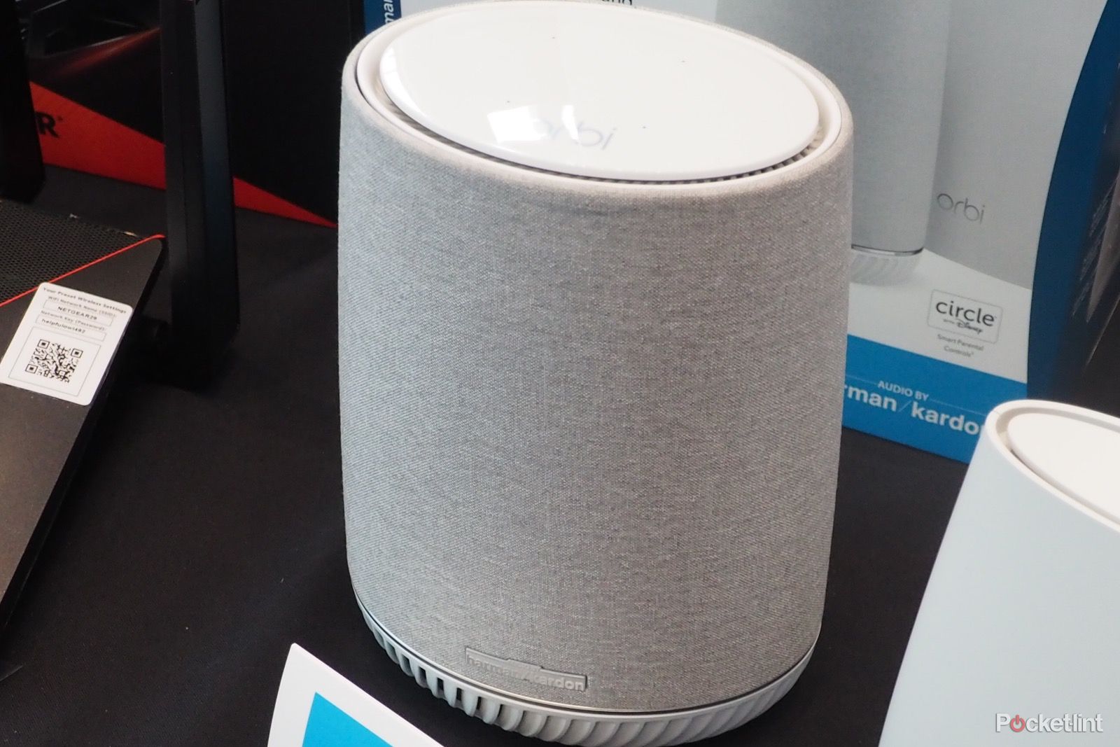 This is Netegars Alexa-powered Orbi mesh smart speaker image 1