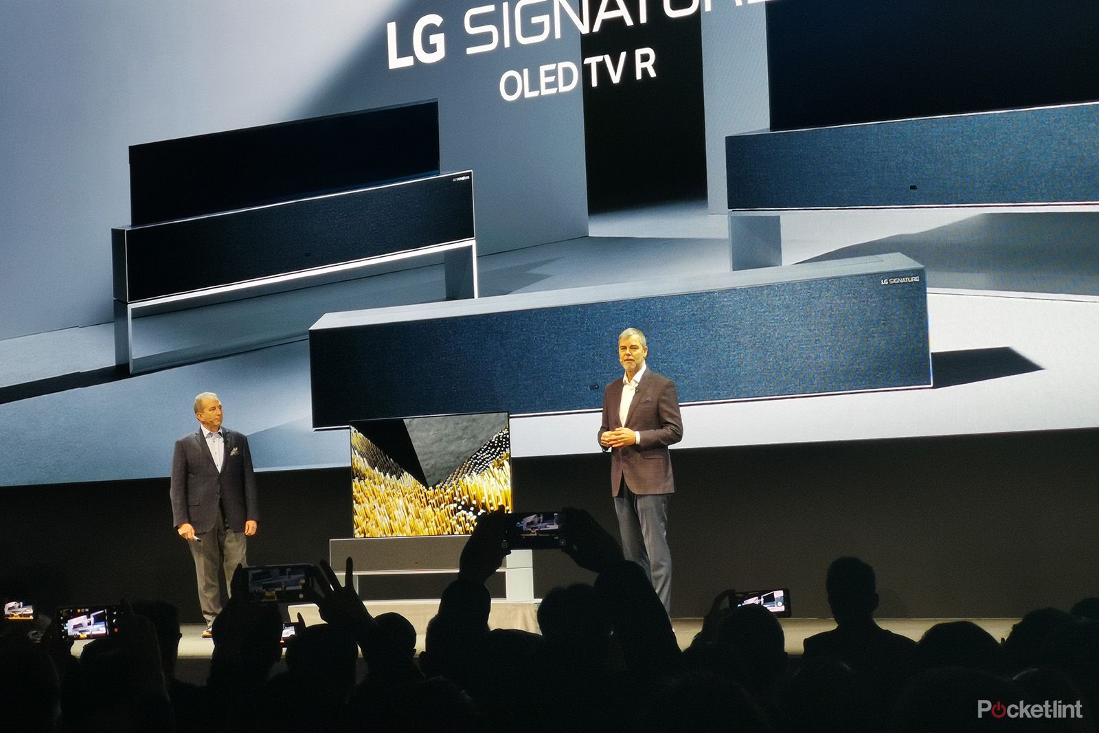 LG Signature OLED TV R literally rolls up inside its own base image 1