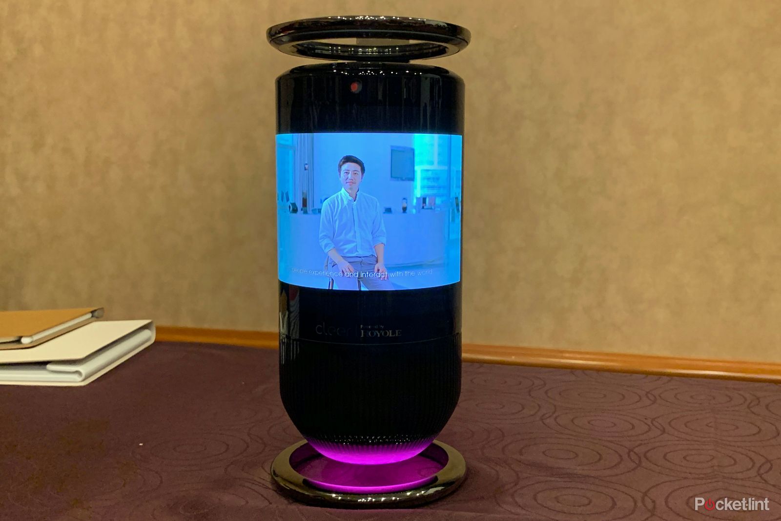 Royole reveals crazy Mirage smart speaker with wraparound OLED display and Alexa image 1