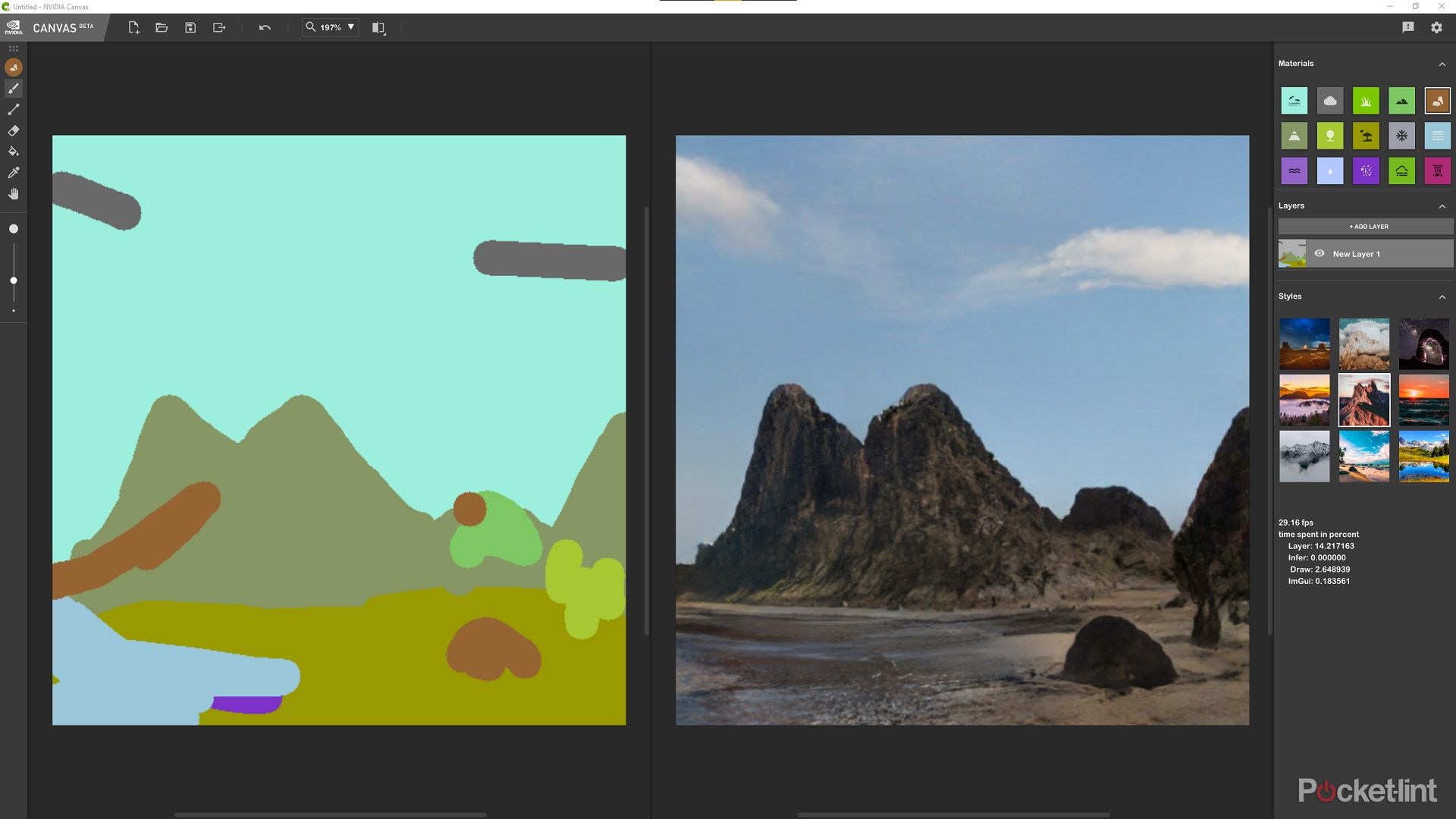 We used Nvidia s AI art tool to create these landscape views