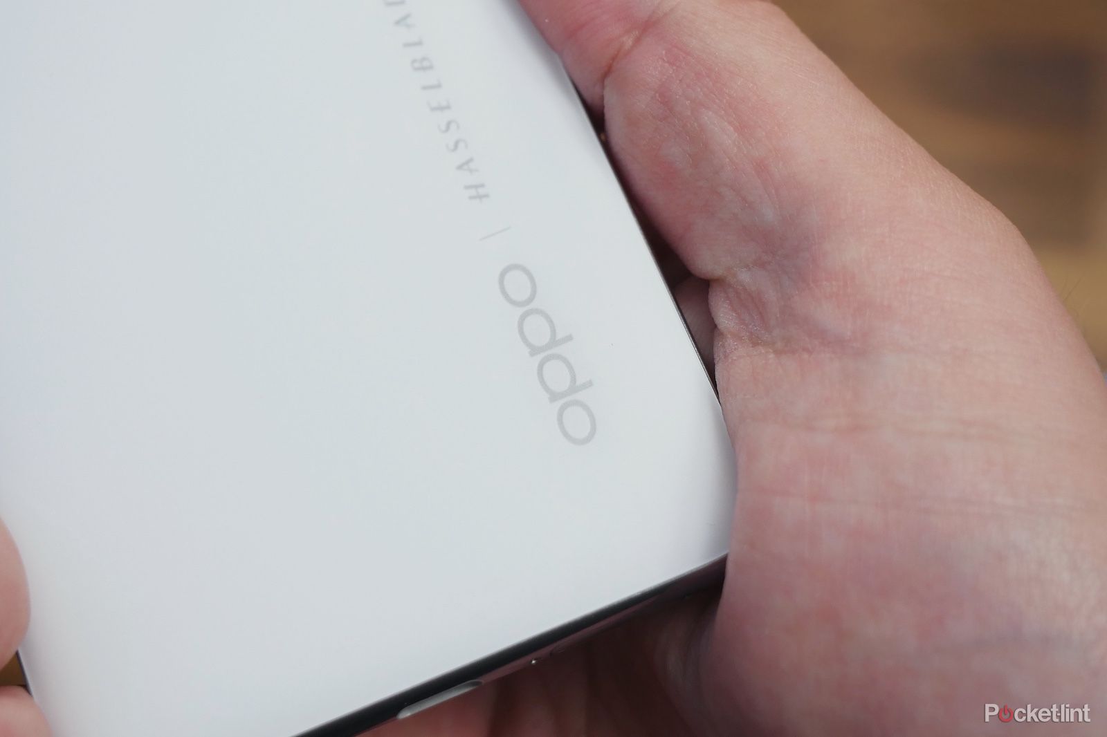 Oppo logo on white phone