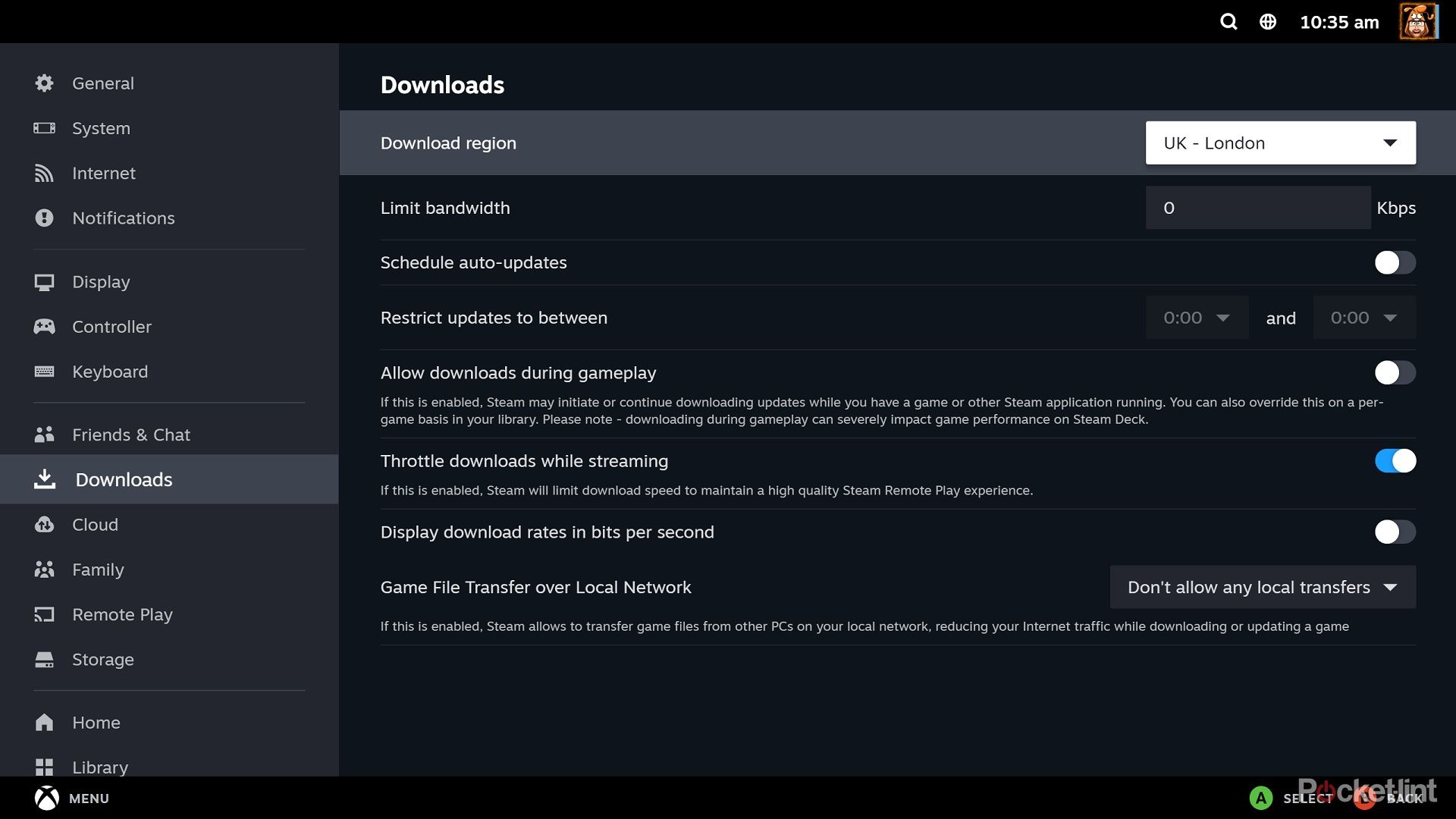 Steam Download Settings
