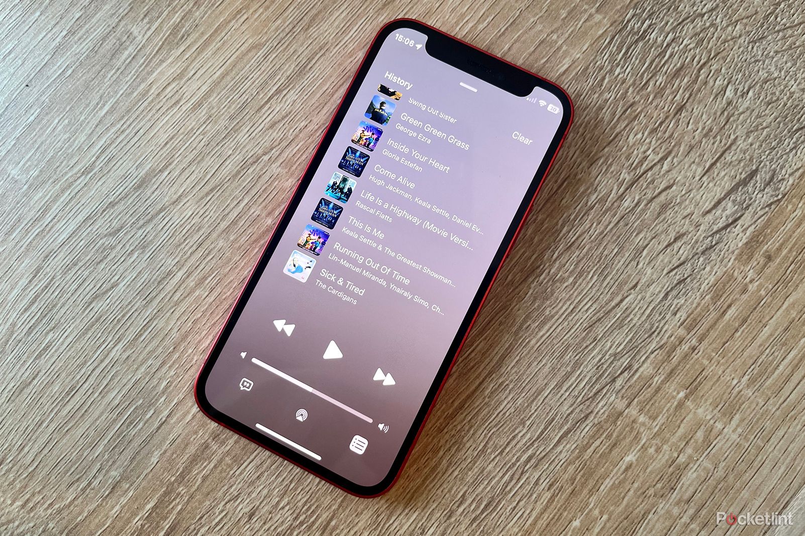 Apple Music listening history on iPhone 12 mini