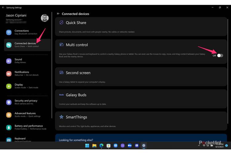 Samsung Tablet Control Panel How to control your Galaxy phone from your laptop using Samsung's Multi ...