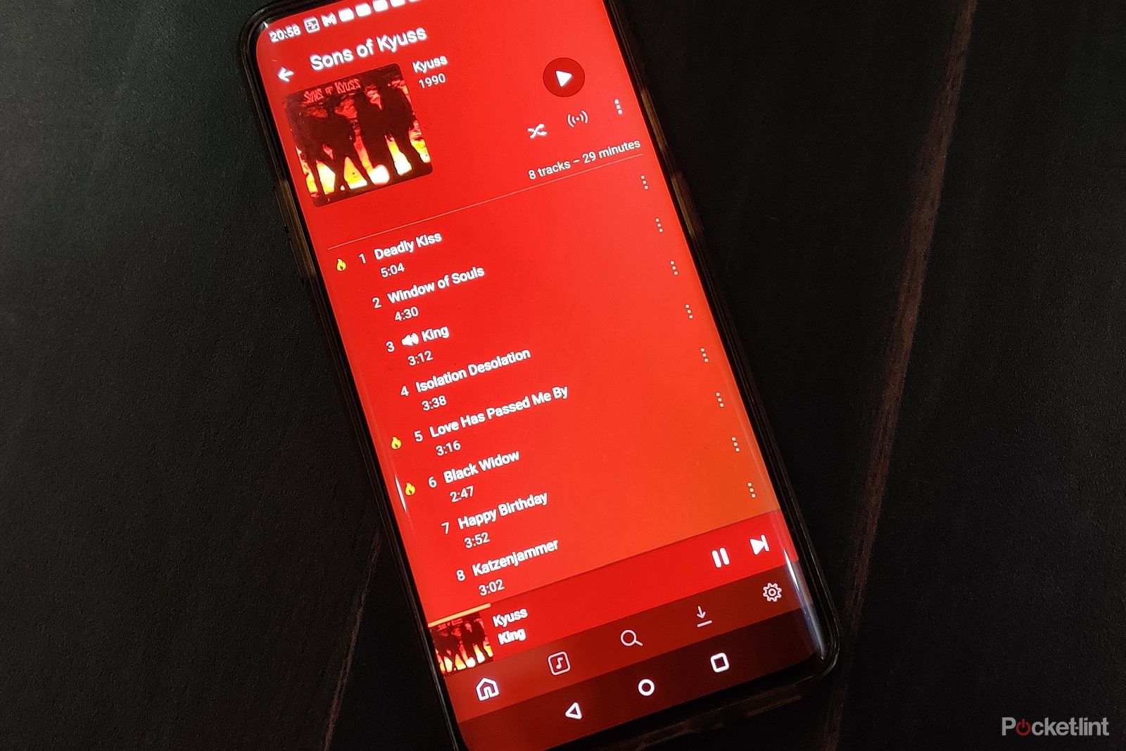 Plexamp on an Android phone