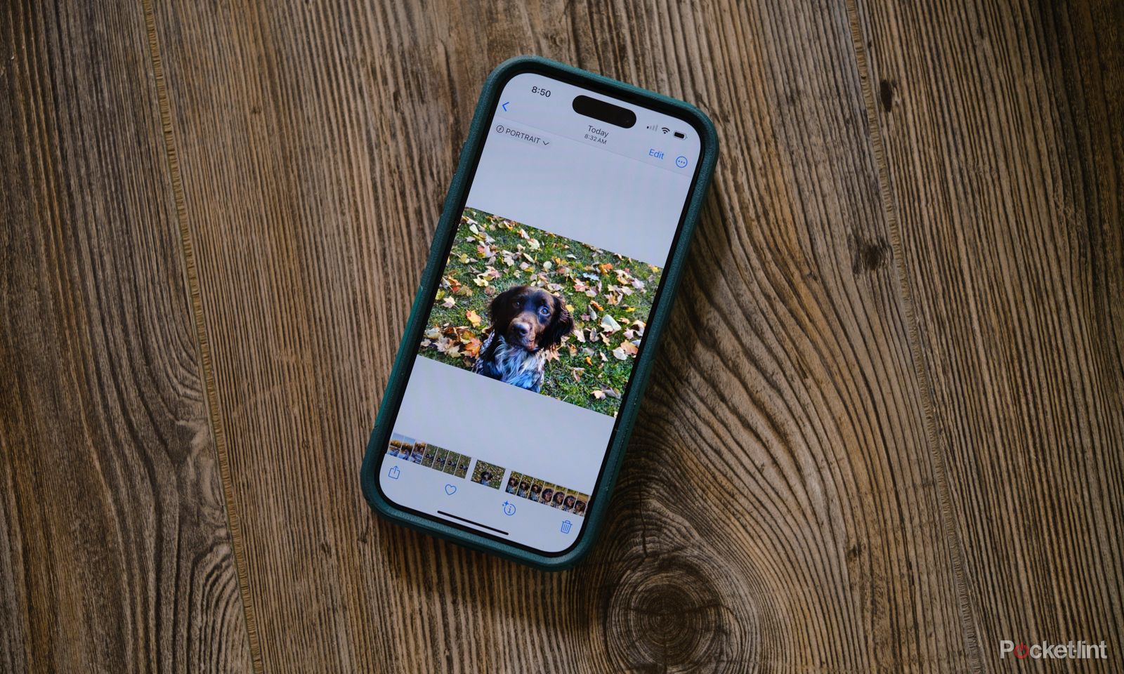 The image editing screen on an iPhone 15 Pro