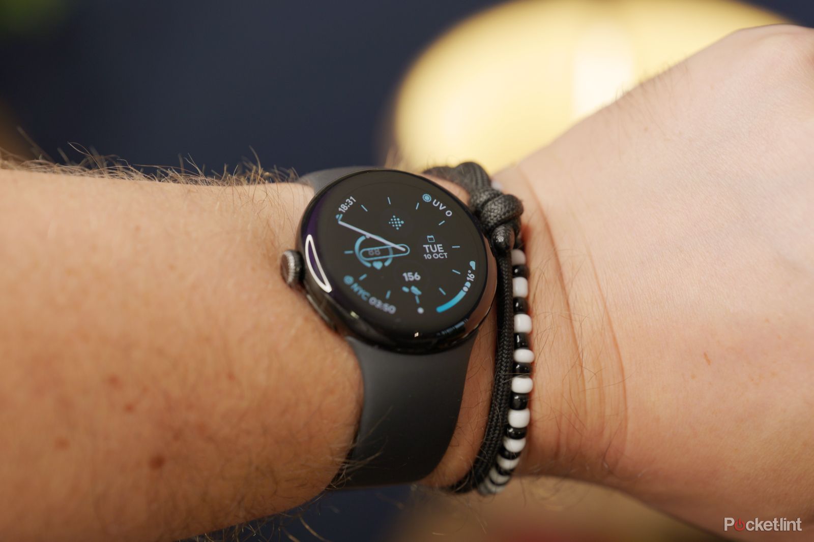 Pixel Watch 2 on wrist - closer