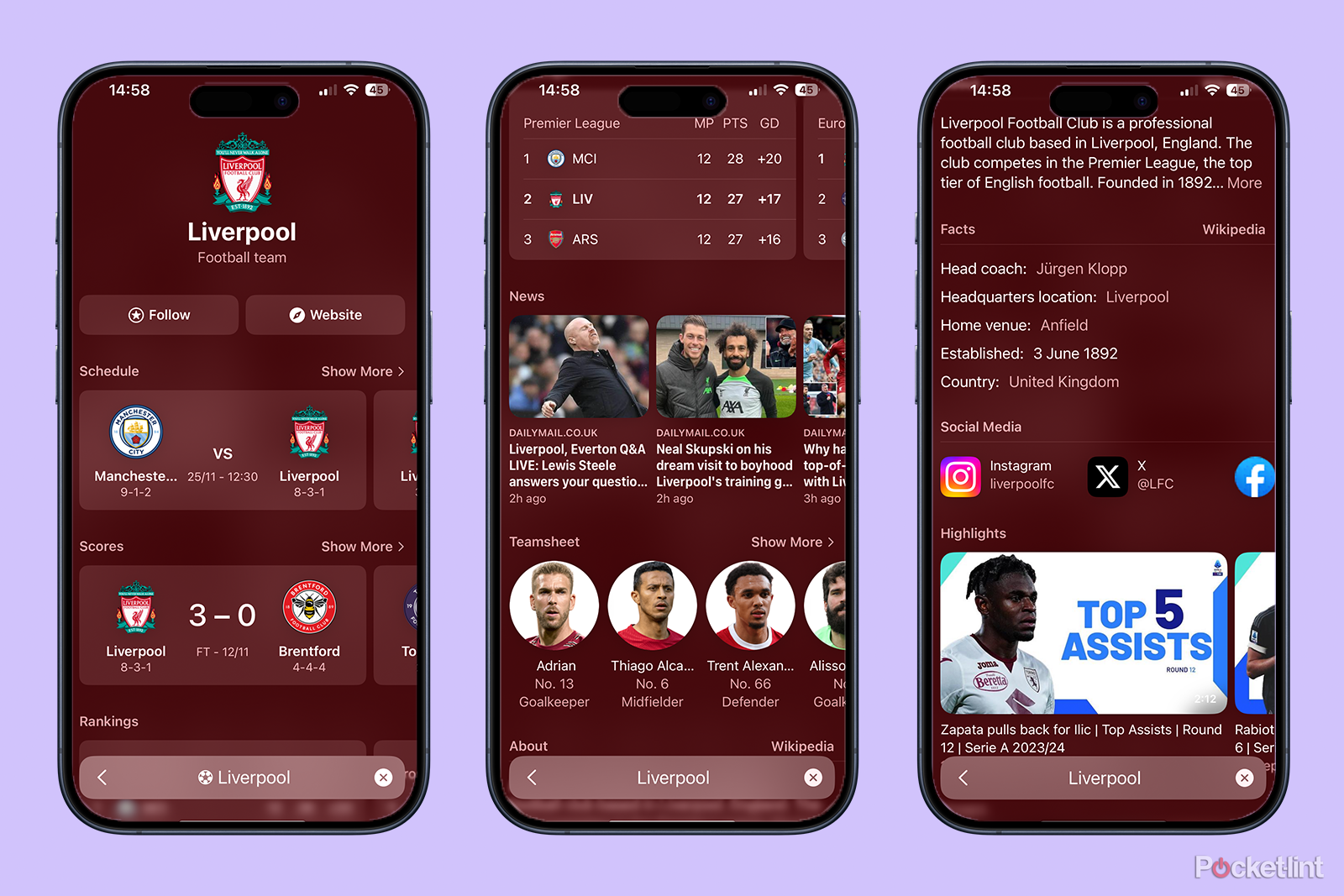 iphone 15 pro sports info spotlight search